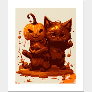 We Are Spooky Cats Meow Posters and Art